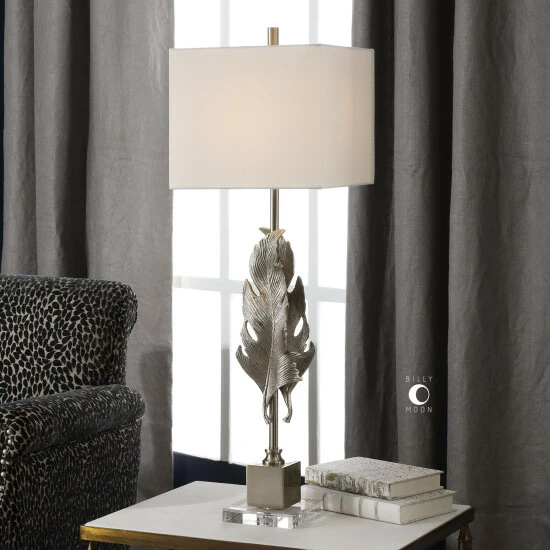 Cheap ๐ Uttermost Luma Metallic Silver Champagne Table Lamp ๐
