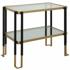 Cheapest 🌟 Uttermost Kentmore Tempered Glass Side Table 💯