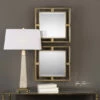 Outlet 😀 Uttermost Allick Gold Square Mirrors (Set Of 2) - Antique Silver - 18x18x2.5 🔥