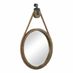 Brand new ⌛ Uttermost Melton Round Pulley Mirror - Natural - 25x36.5x3.5 😉