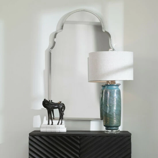 Budget ๐ Uttermost Brayden Nickel Arch Mirror ๐ - Image 5