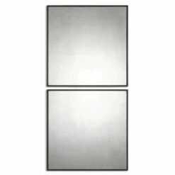 Best Sale 🤩 Uttermost Matty Antiqued Square Wall Mirrors (Set Of 2) - Black - 23.5x23.5x1 ⭐