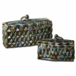Top 10 🥰 Uttermost Neelab Pale Blue Ceramic Containers (Set Of 2) 🔥
