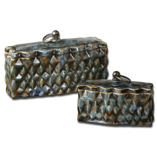 Top 10 🥰 Uttermost Neelab Pale Blue Ceramic Containers (Set Of 2) 🔥