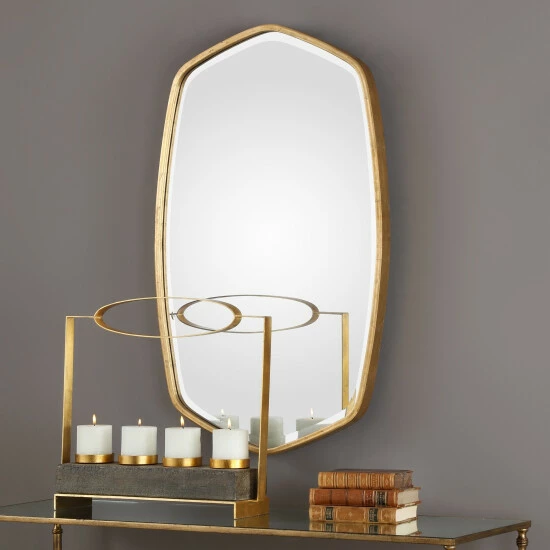 Brand new โจ Uttermost Duronia Antiqued Gold Leaf Mirror ๐ - Image 3