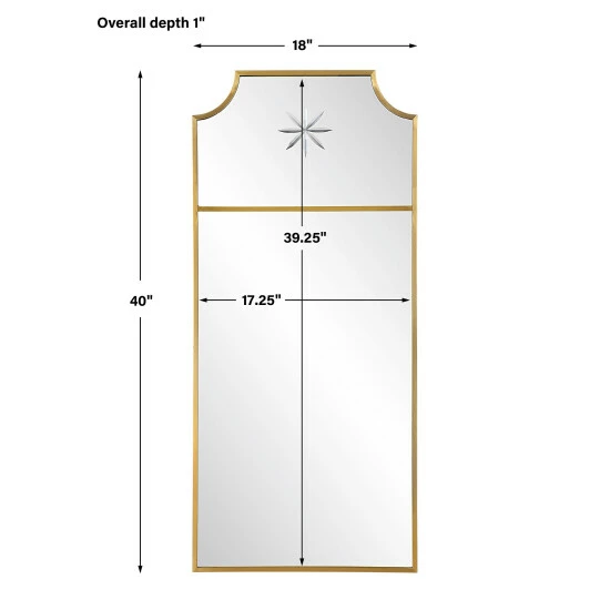 New ๐ Uttermost Caddington Tall Brass Mirror ๐ - Image 6