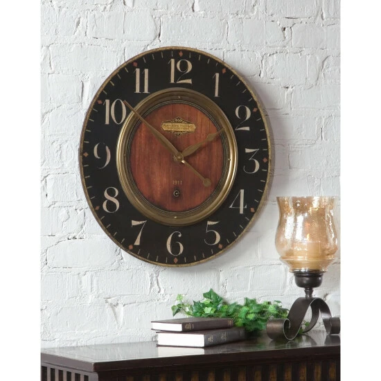 Deals 👍 Uttermost 'Alexandre Martinot' 23-inch Round Wall Clock ❤️ - Image 2