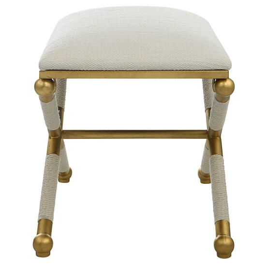 Hot Sale โจ Uttermost Socialite White Small Bench - 24"x 20.25"x 17" ๐ - Image 4