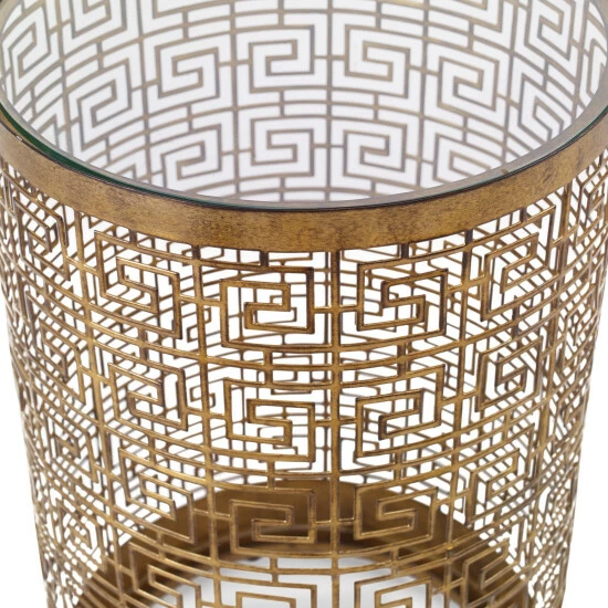 Hot Sale 💯 Uttermost Algernon Antiqued Gold Accent Table 🔥 - Image 2