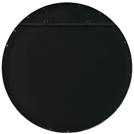 New ❤️ Uttermost Cashel Satin Black Round Iron Mirror 🌟 - Image 3
