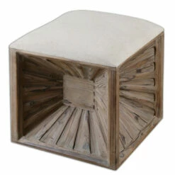 Coupon 🔥 Uttermost Jia Natural Wood Cube Ottoman 🔥