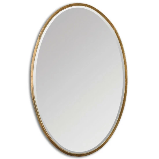 New ๐คฉ Uttermost Herleva Gold Oval Mirror - Antique Gold - 17.75x28x1.125 ๐