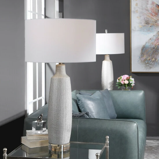 Deals ๐ Uttermost Kathleen Metallic Silver Table Lamp ๐ - Image 6