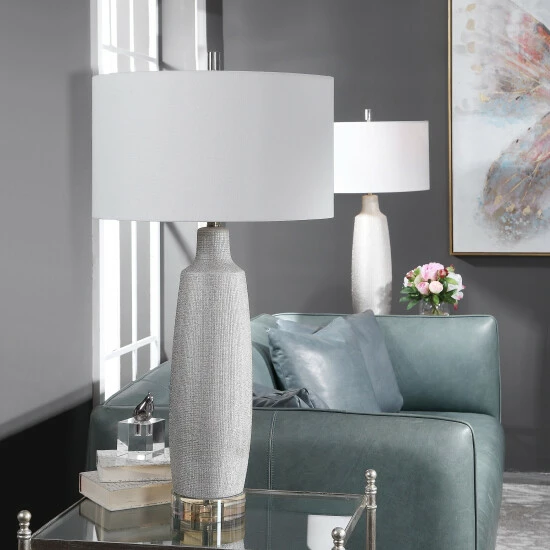 Deals ๐ Uttermost Kathleen Metallic Silver Table Lamp ๐ - Image 7