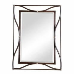 Budget ๐ Uttermost Thierry Double Scratched Bronze Framed Beveled Mirror - 27.5x37.5x2.5 โญ