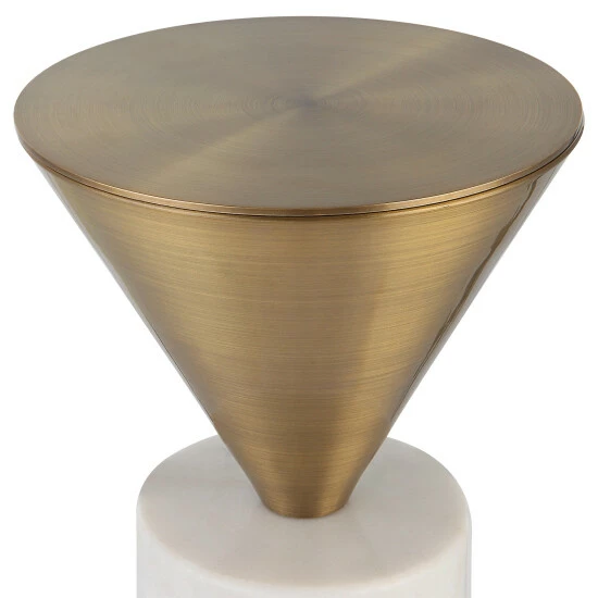 Discount โญ Uttermost Top Hat Brass Drink Table - 8.75" Dia X 20.25" ๐ - Image 3