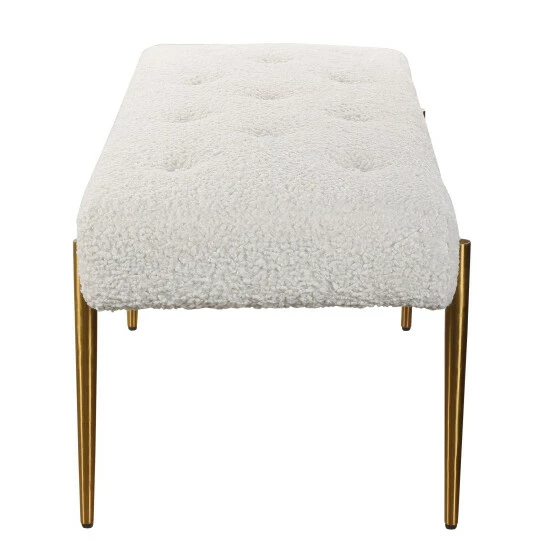 Best Sale ๐ Uttermost Olivier White Bench ๐ - Image 3