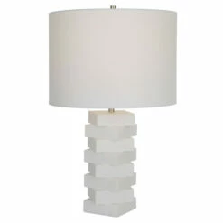 Cheapest ✨ Uttermost Ascent White Geometric Table Lamp - 14 W X 23 H X 14 D (inches) 🔔
