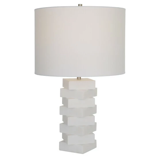 Cheapest โจ Uttermost Ascent White Geometric Table Lamp - 14 W X 23 H X 14 D (inches) ๐