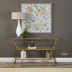 Outlet 🛒 Uttermost Deline Gold Console Table 💯