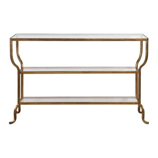 Outlet 🛒 Uttermost Deline Gold Console Table 💯 - Image 2