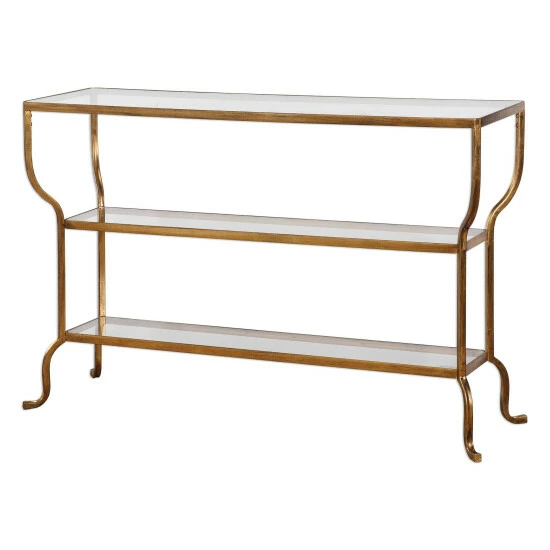 Outlet 🛒 Uttermost Deline Gold Console Table 💯 - Image 3