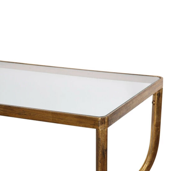 Outlet 🛒 Uttermost Deline Gold Console Table 💯 - Image 4