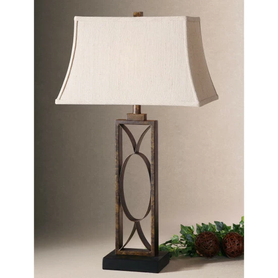 Coupon 🛒 Uttermost Manicopa Dark Bronzed Metal Geometric Table Lamp 🎁