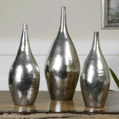 Promo 🧨 Uttermost Metal Rajata Vases (Set Of 3) ⌛