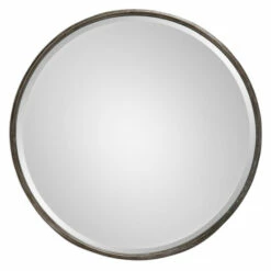 Budget 🧨 Uttermost Nova Round Metal Mirror - Grey - 24x24x3 🔔