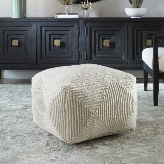 Outlet 🔥 Uttermost Sovanna Geometric Pouf ✔️ - Image 2