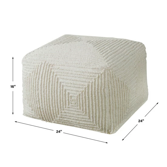 Outlet 🔥 Uttermost Sovanna Geometric Pouf ✔️ - Image 3