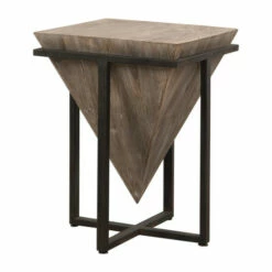 Best deal ❤️ Uttermost Bertrand Aged Black And Grey Wash Wood Accent Table 🔔
