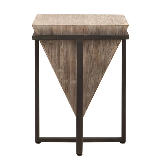 Best deal โค๏ธ Uttermost Bertrand Aged Black And Grey Wash Wood Accent Table ๐ - Image 2