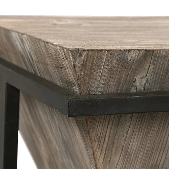 Best deal โค๏ธ Uttermost Bertrand Aged Black And Grey Wash Wood Accent Table ๐ - Image 3
