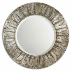 Cheap ๐งจ Uttermost Foliage Distressed Silver Leaf Mirror โจ