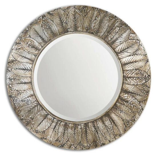Cheap ๐งจ Uttermost Foliage Distressed Silver Leaf Mirror โจ