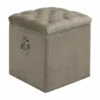 Coupon ❤️ Uttermost Talullah Champagne Tufted Storage Ottoman ✔️
