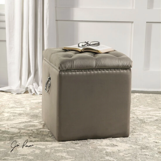 Coupon โค๏ธ Uttermost Talullah Champagne Tufted Storage Ottoman โ๏ธ - Image 6