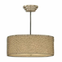 Best deal 🤩 Uttermost Brandon 3-light Nickel Plated Drum Pendant ⭐