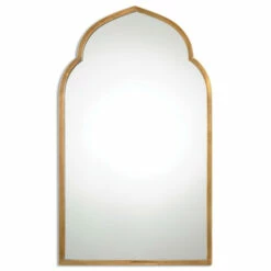 Best Pirce 🛒 Uttermost Kenitra Gold Arch Decorative Wall Mirror - Antique Silver - 24x40x1.125 🥰
