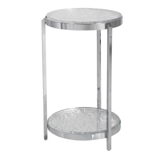 Best Sale 🎉 Uttermost Clarence Textured Glass Accent Table 🌟 - Image 2