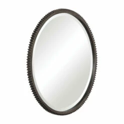 Discount ๐ Uttermost Werner Distressed Aged Bronze Round Gear Mirror - 30x30x1 โ