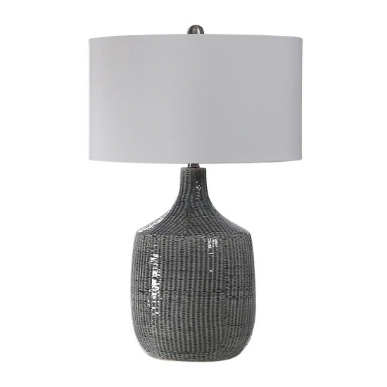 Discount 👏 Uttermost Felipe Distressed Grey Table Lamp 💯