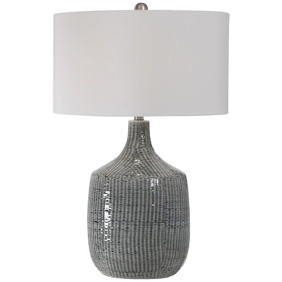 Discount 👏 Uttermost Felipe Distressed Grey Table Lamp 💯 - Image 2