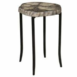 New ✔️ Uttermost Stiles Iron Rustic Accent Table 😀