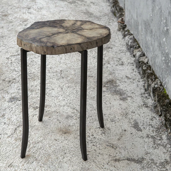 New ✔️ Uttermost Stiles Iron Rustic Accent Table 😀 - Image 3