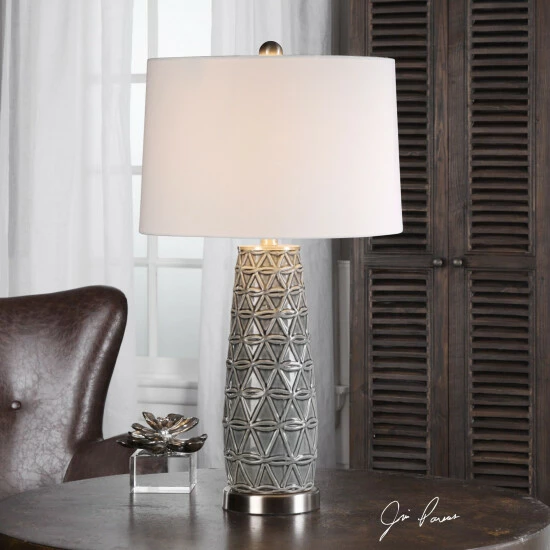 Outlet ๐ Uttermost Cortinada Stone Gray Lamp ๐