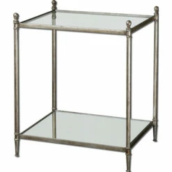 Coupon 💯 Uttermost Gannon Morrored Glass End Table ⌛