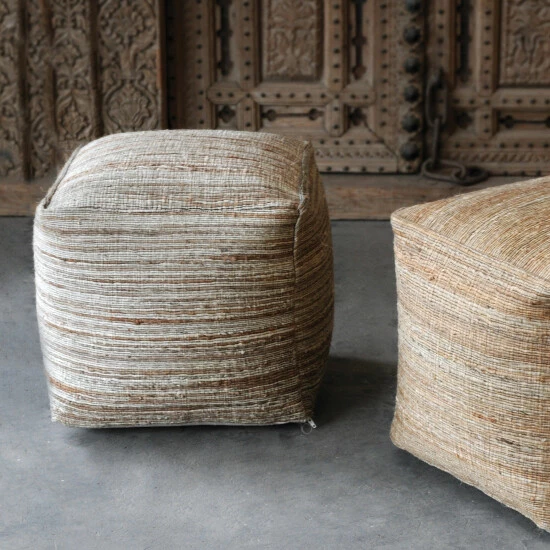 Cheapest ๐ Uttermost Shiro Hemp Pouf Ottoman Tan ๐ฏ - Image 3